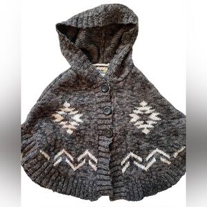 Genuine Kids/OshKosh sweater hooded poncho
